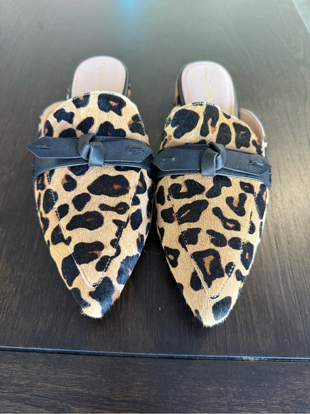 Cole Haan Leopard Calf Hair Mules - NWOT β¨ - Picture 2 of 7